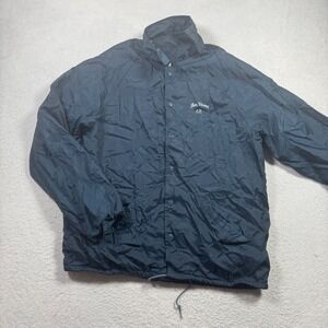 Duckster Windbreaker Jacket VTG Mens Large Navy Blue Bon Vivant CC Embroidered